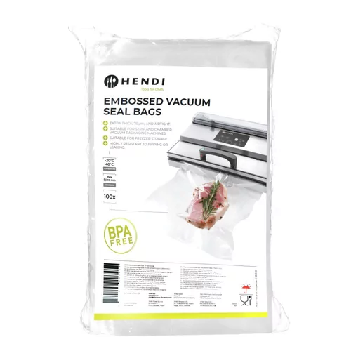 Embossed vacuum seal bags