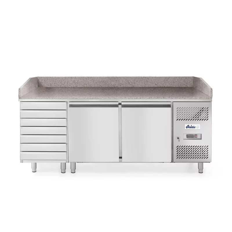 Pizzawerkbank met 2 deuren en 7 lades 280L