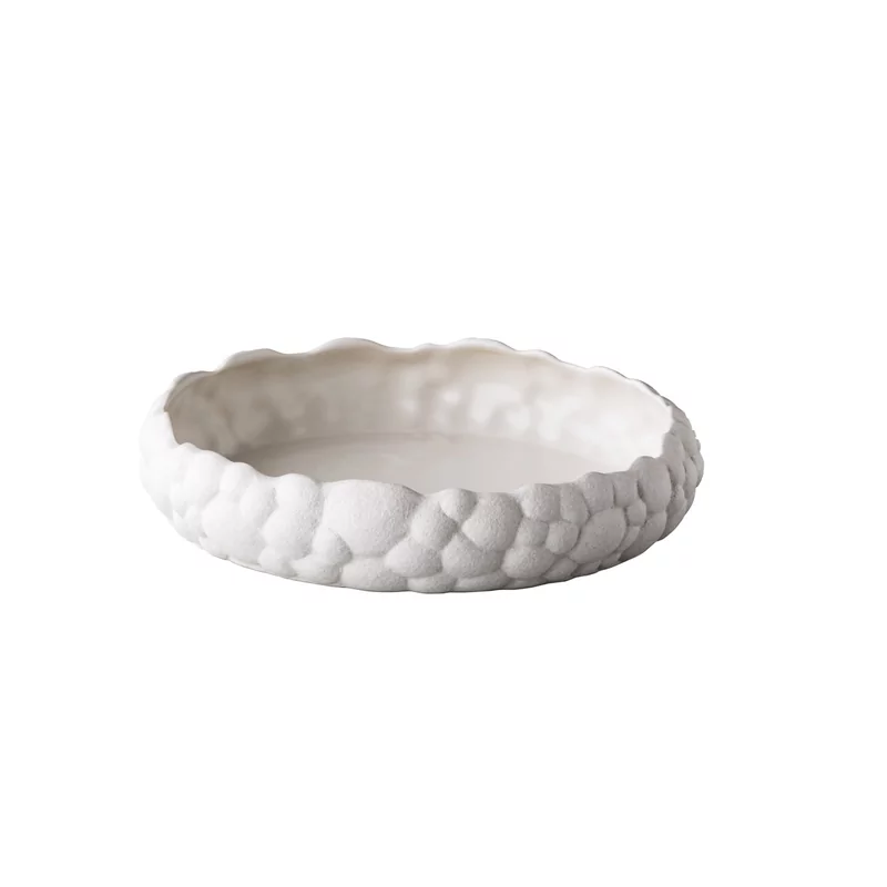 Bubble gebogen kom wit M 20 x 5,5 cm