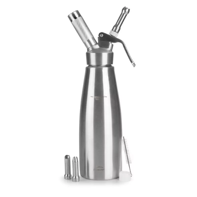 Syphon à crème chantilly inox Gourmet Whipe - tête inox 1.0l
