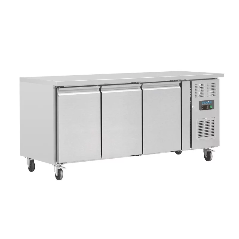 Polar U-Series Driedubbele Deur Aanrecht Koelkast 417Ltr