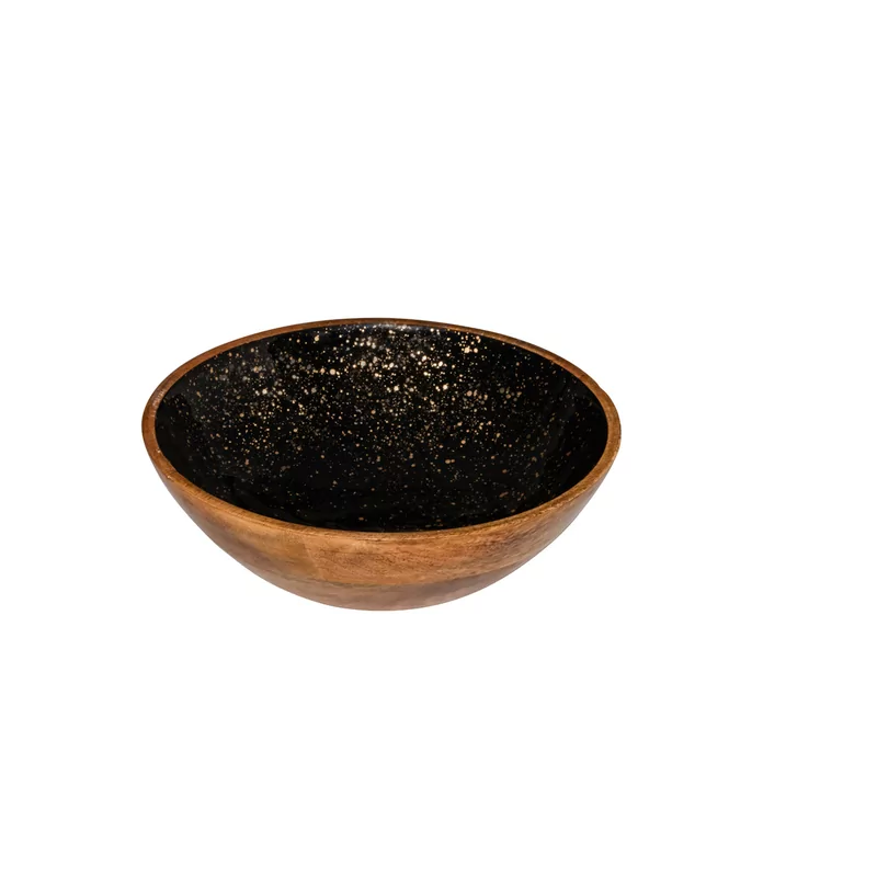 Kom zwart mangohout 25 x 7,5 cm