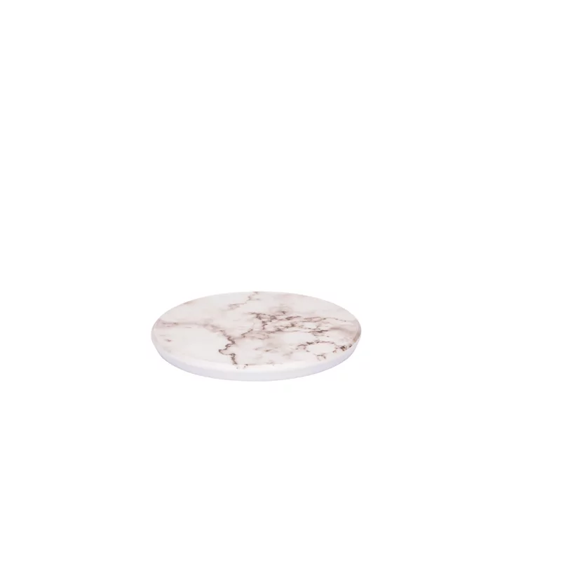 Plateau marble white round 18 cm