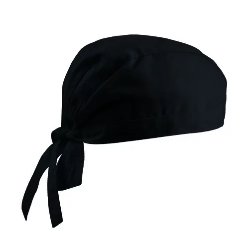 Foulard de tête bandana 35% coton/65% poly noir