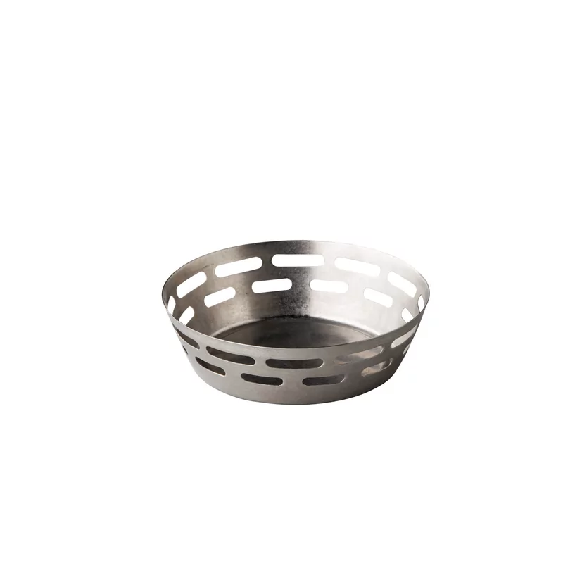 Stainless st. bread basket vintage Ø17 x 5 cm