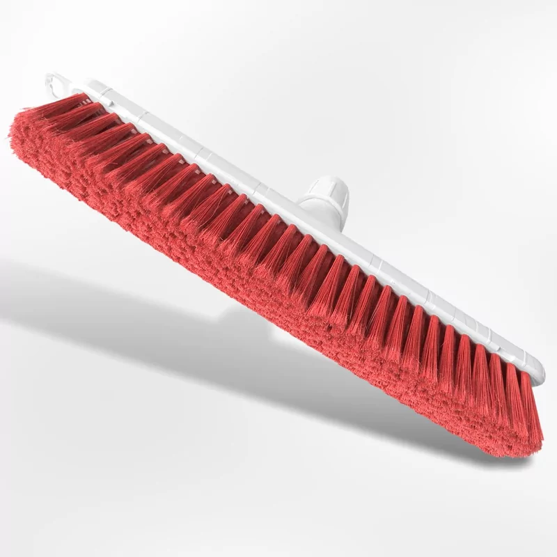 Balai doux 50 cm HACCP rouge à poils longs