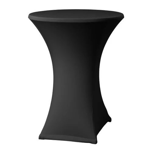 Nappe stretch + top extra pour table receptiont noir 210gr/m²