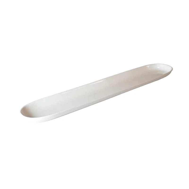 Q Performance oval plate white 45 x 7,6 cm
