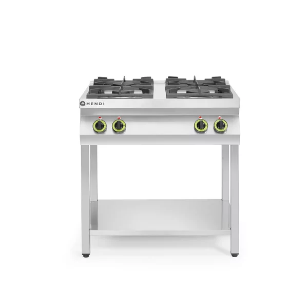 Cuisinière à gaz - 4 feux, support ouvert