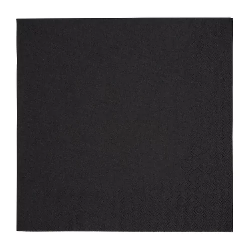 Serviettes dÃ®ner 3 plis format 1/4 Fiesta Recyclable 400mm noires (lot de 1000)