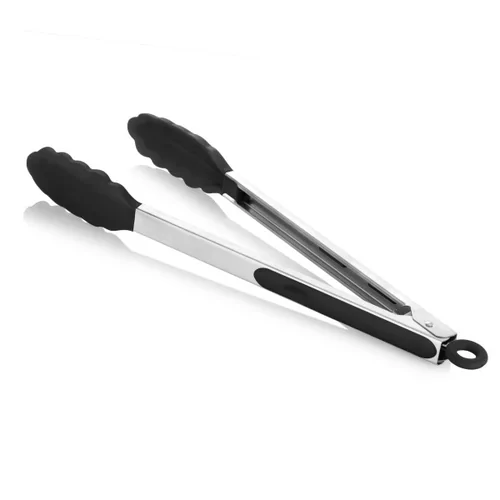 Tang inox silicone zwart L300xB40mm