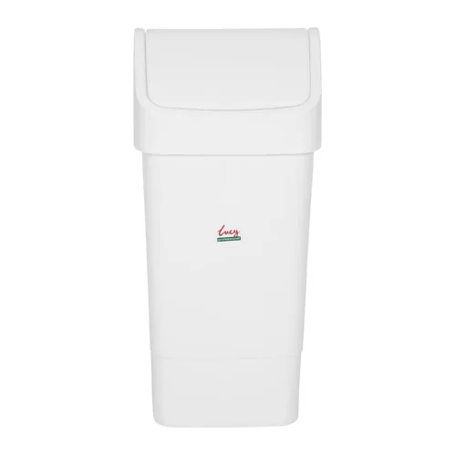 SYR afvalbak met tuimeldeksel wit