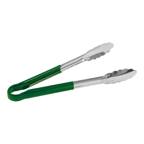 Pince à servir manche silicone 250xB40mm vert