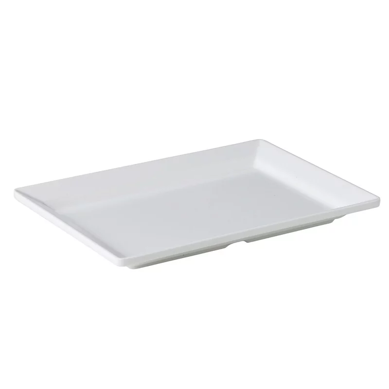 Rect. plate wnarrow edge white 31 x 30 x 3 cm