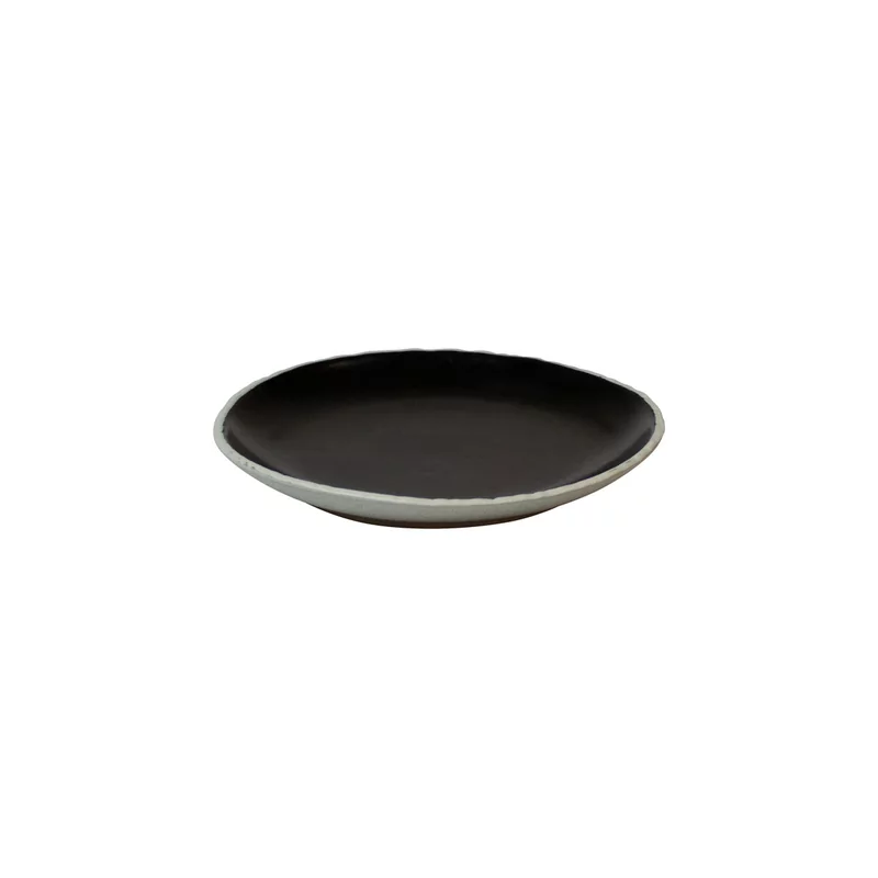 Natura bord zwart 16 cm