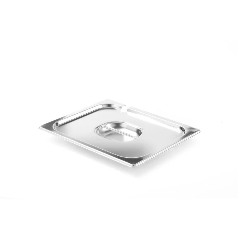 Lid for GN containers with spoon recess