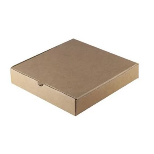 Boîte à pizza brun kraft non couché 33 x 33 x 4 cm 100 pièces