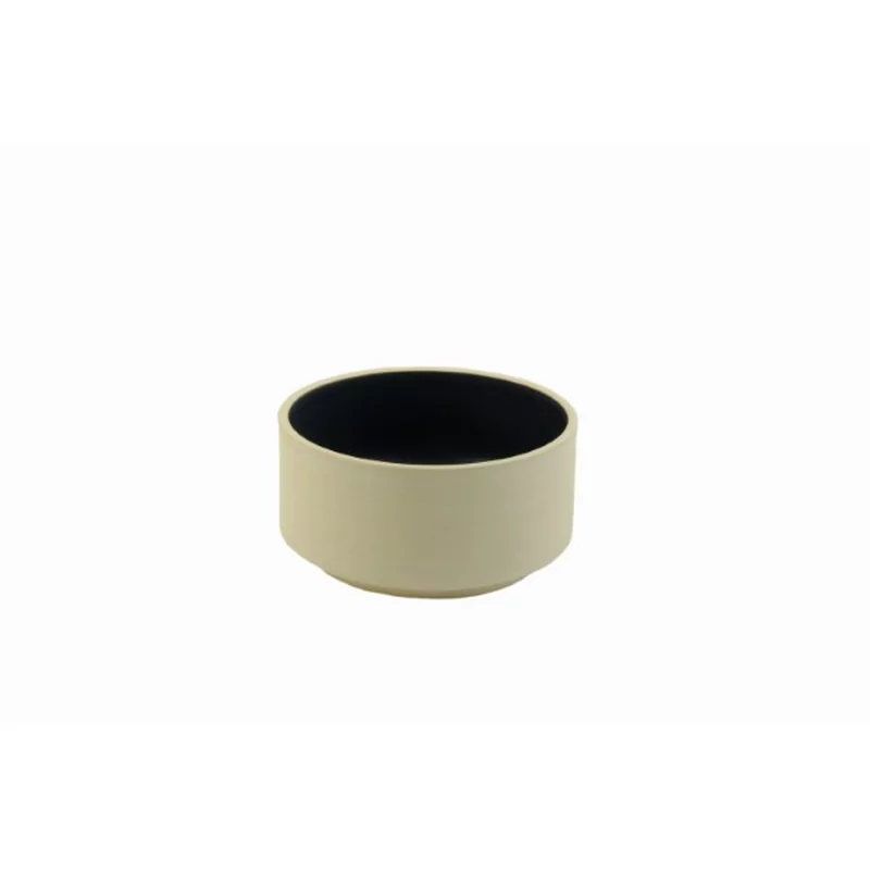 Atlas beige black bowl D90xH50mm 170ml