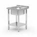 Sink table with shelf, bolted