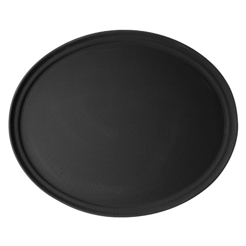 Plateau oval XL 68.5x56cm anti-adhésive noir