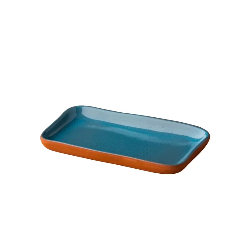 Stoneheart snack tapas plate 19 x 11,2 cm blue