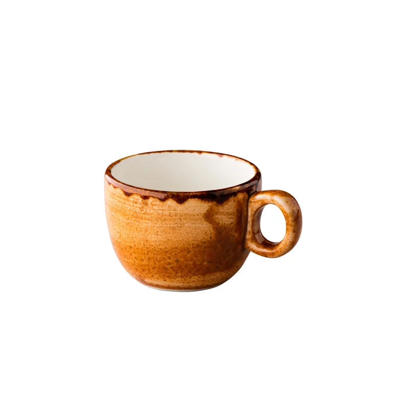 Jersey koffiekop stapelbaar oranje 160 ml