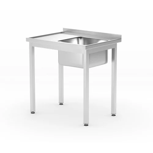 Table d’évier avec étagère – vissée, profondeur 600 mm