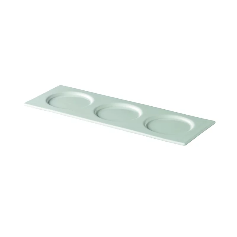 QFC presentation plate for 3 bowls 38,5 x 14 cm