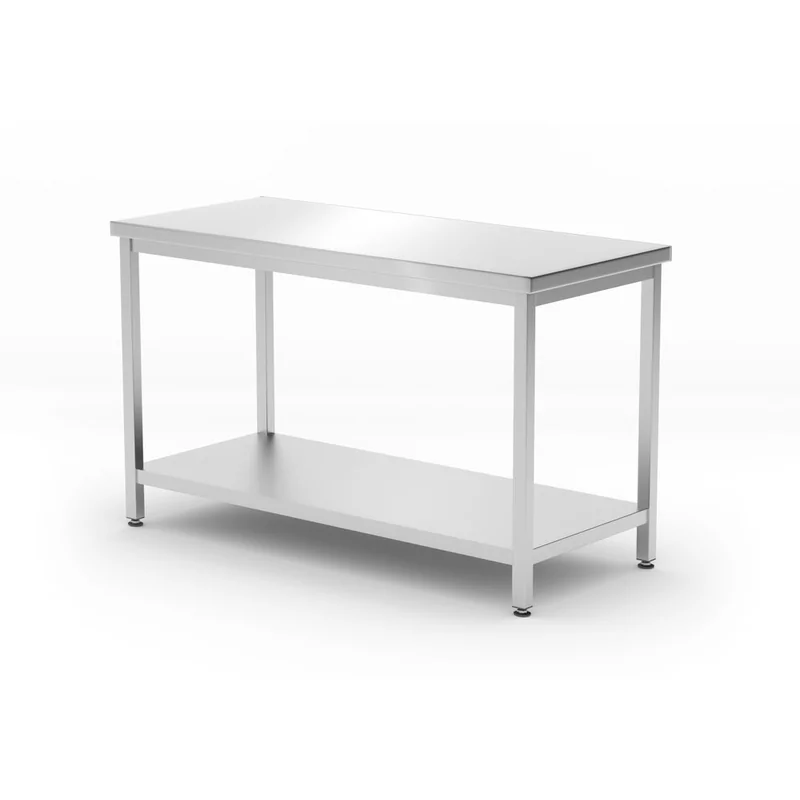 Central table with shelf  – bolted, depth 600 mm