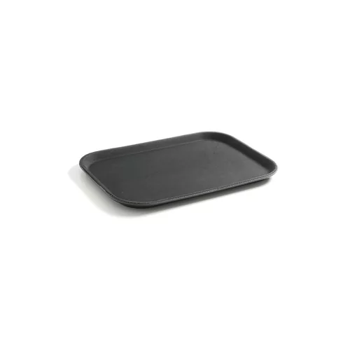 Serving tray, rectangular, non-slip, black
