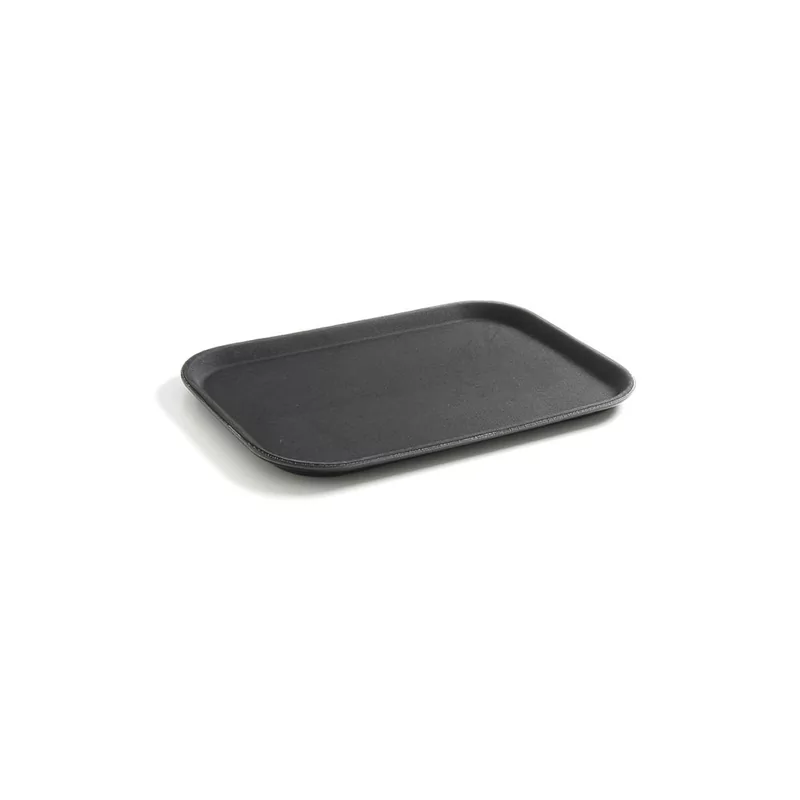 Serving tray, rectangular, non-slip, black