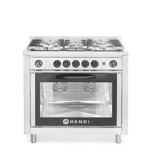 Cuisinière à gaz - 5 feux avec four électrique