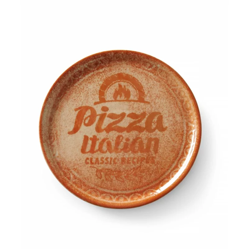 Pizza plate Recipe Collection Brick Red