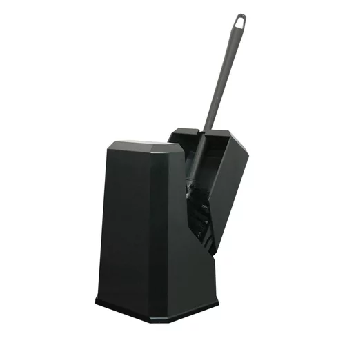 Brosse w.c.+porteur noir pvc