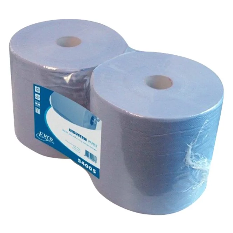 Poetsrol blauw 2ply 380mx26cm 2r.