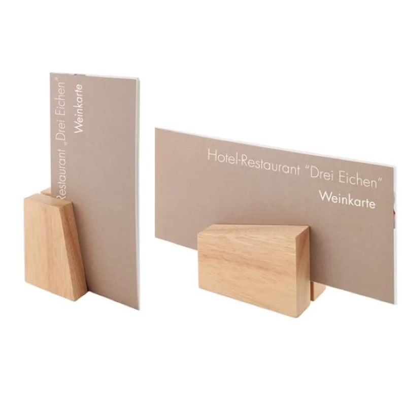 Porte-carte en bois 85x60mm H45/85mm 2pc