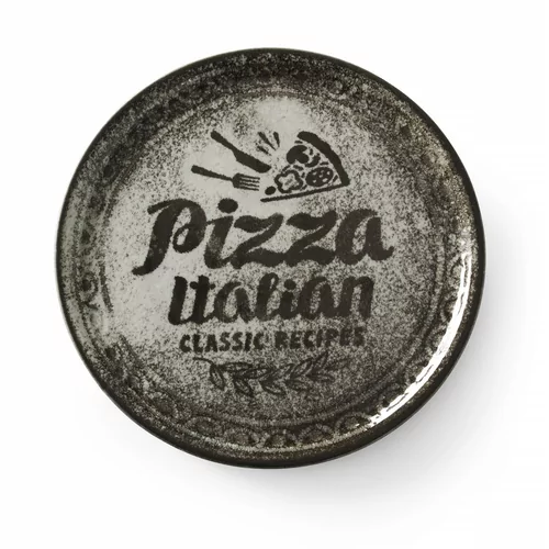 Assiette à pizza Recipe Collection Noir