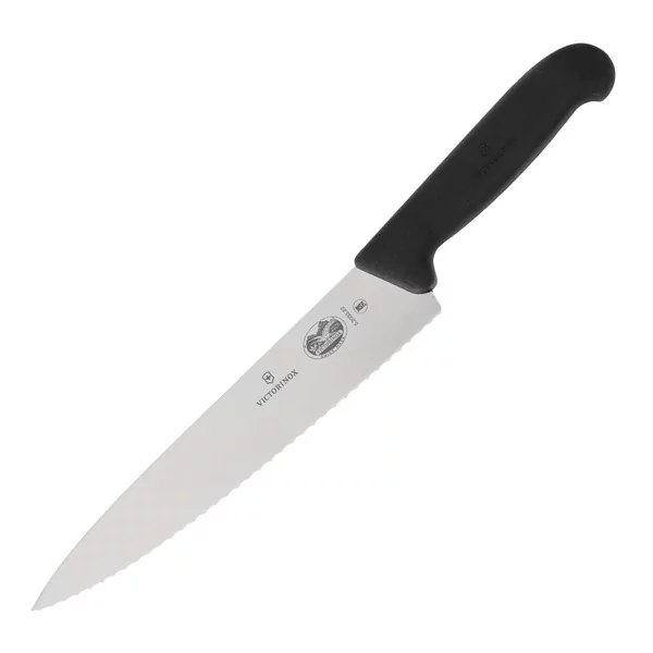 Couteau de cuisinier dentÃ© Fibrox Victorinox 220mm
