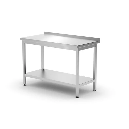 Table murale avec étagère – vissée, profondeur 600 mm
