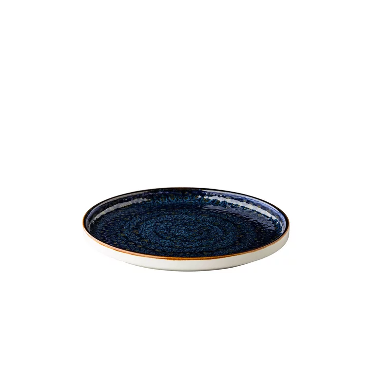 Jersey plate raised edge stackable blue 25,4 cm