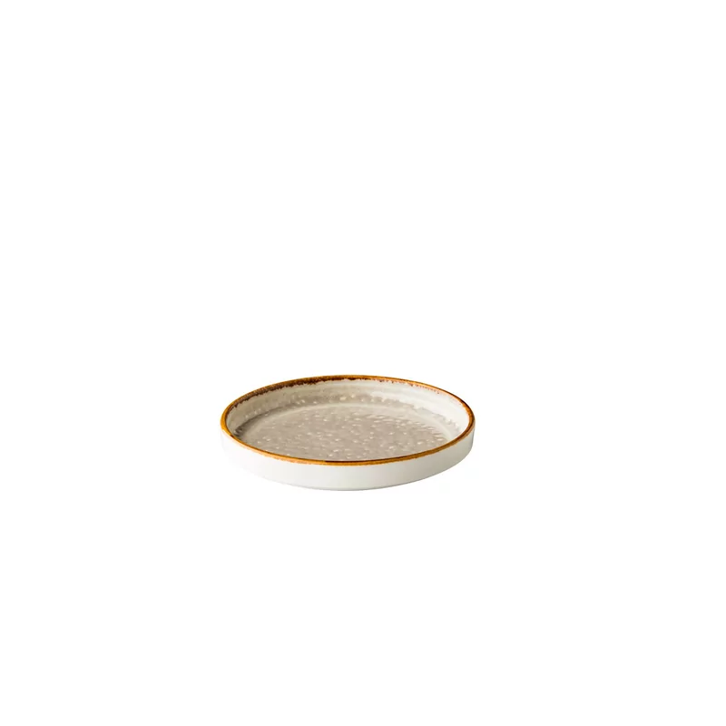 Jersey plate raised edge stackable grey 16,2 cm
