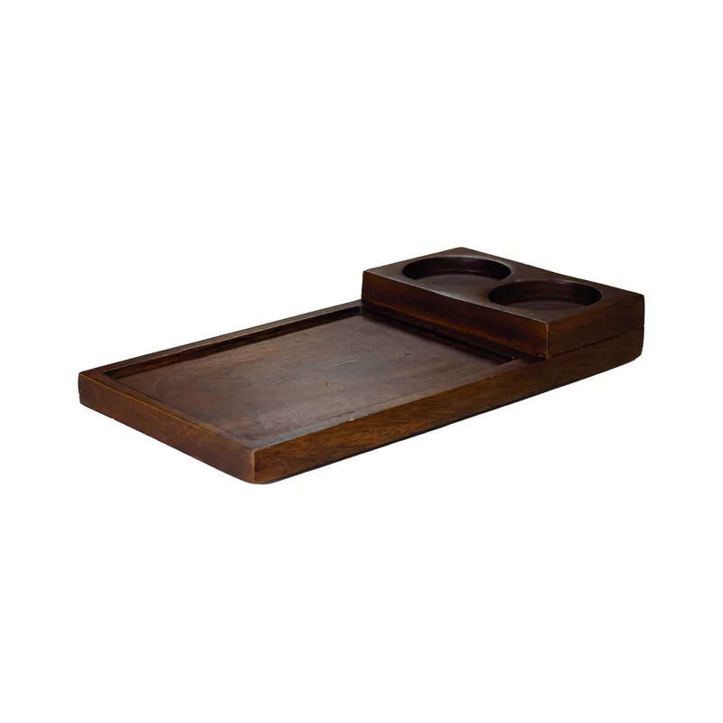 Serving board with elevation mangowood 28 x 15 cm