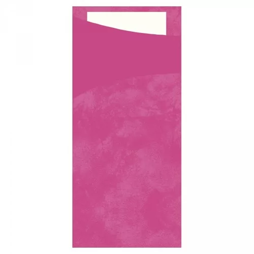 Sachetto fuchsia+servet wit 500st