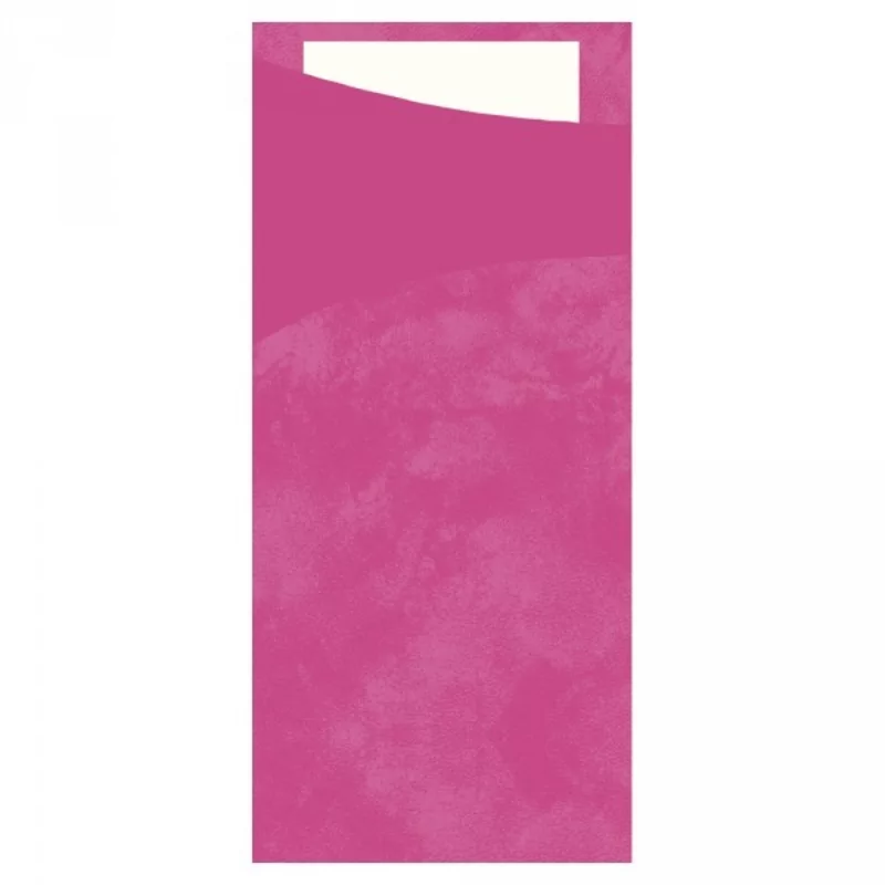 Sachetto fuchsia+serviette balnche 500p