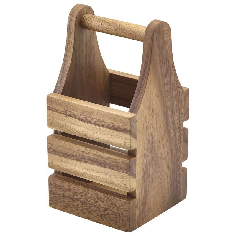 Bestekhouder acacia 10 x 10 x 20 cm