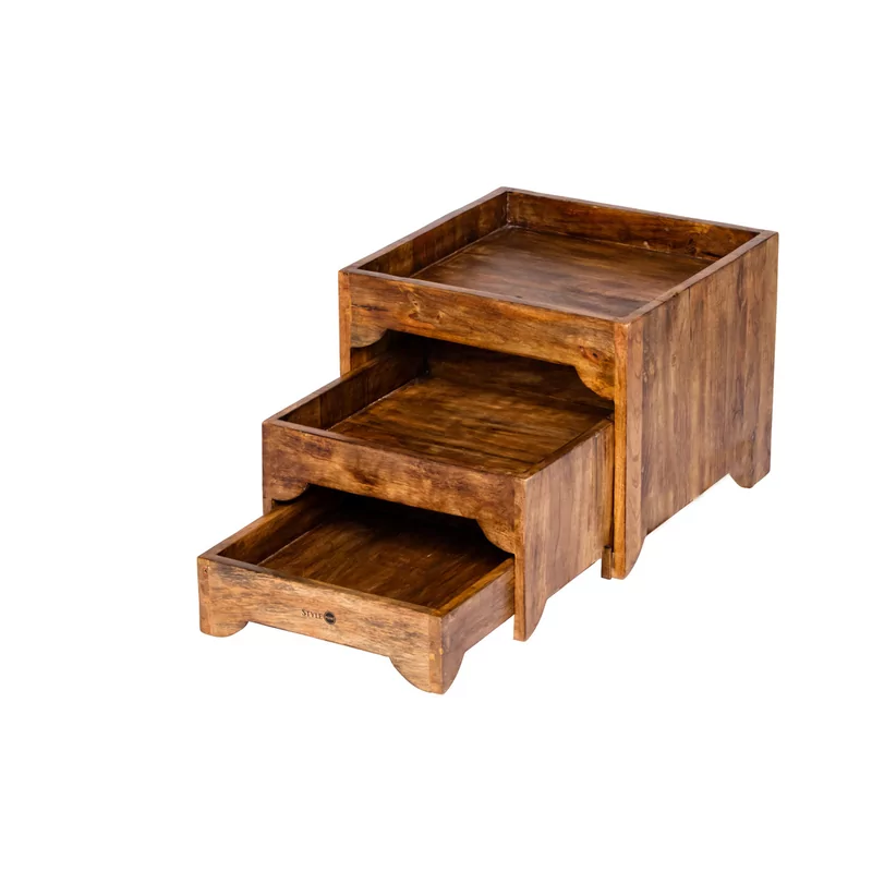 Buffet cupboard 3 tiers mangowood