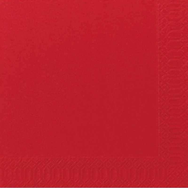 Serviettes rouge 40x40 2pl.10x125p