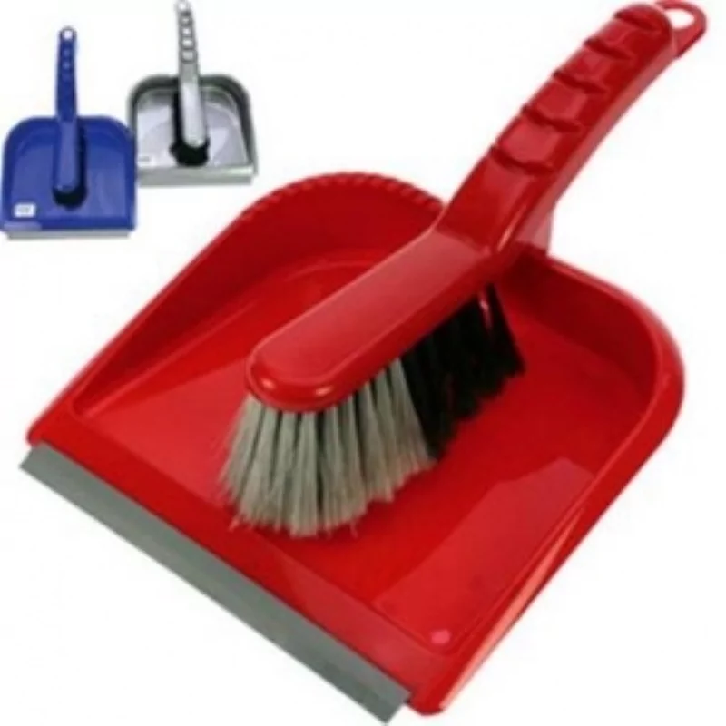 Ramassette plastique mix couleur avec brosse 350/250x220mm