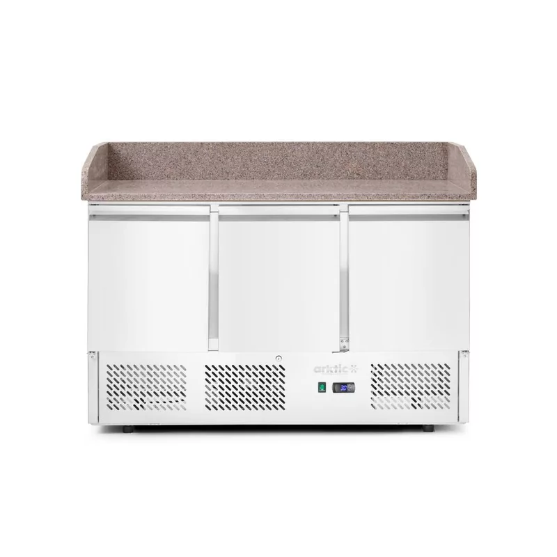 Pizzawerkbank met 3 deuren en koelvitrine 380+40L