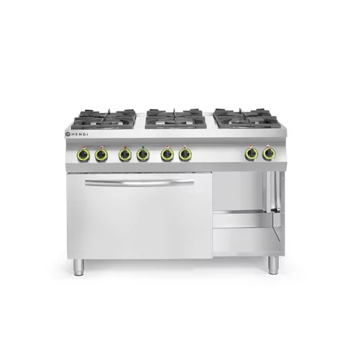 Gas cooker Kitchen Line 6-burner with convection oven GN 1/1